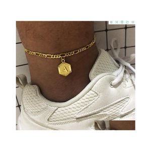 Charm Armbänder Modeschmuck Brief Baumeln Kette Fußkettchen Strand Drop Lieferung Dhacc