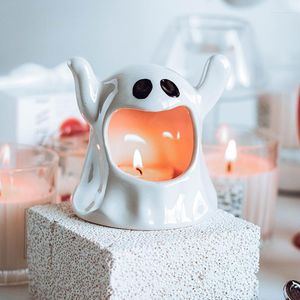 Ljusstake Ceramic Holder Mold Warmer White Decoration Christmas Tealight Candles for Home T50ZT