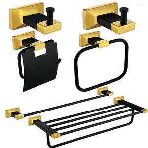 Badtillbehör Set Badrum Hårdvaran Robe Hook Thandduk Rail Rack Bar Shelf Paper Holder Toalett Borste Tandborste Accessorie