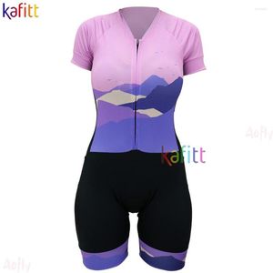 Rennsets KafiDamen Cycling Monkey Radfahrerbekleidung Promotion Sommer Kurzer Triathlonanzug Blaue Fahrrad-Gelhose