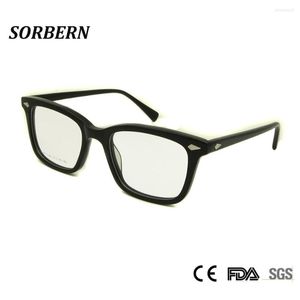 Okulary przeciwsłoneczne ramy Sorbern Wysoka jakość Graduate Spectacle Frame Square Nerd Nerd okulary męskie okular