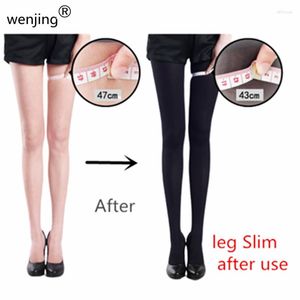 Mulheres meias caem Slim 680 Den Leggings terapêutico 20 mm HG Terapia de reabilitação Lycra Tights Compressão Pantyhose