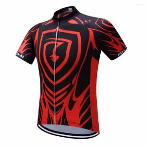 Racingjackor Kontrast Färg Män Cykling Jersey 2023 Kort rid Bicycle Clothing Sporttröjor Anpassad/grossisttjänst