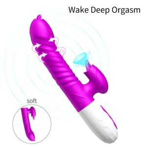 Lingue dupla do vibrador vibrando com vibradores rotativos telescópicos para mulher anual clitóris vaginal estimulador adulto suck sexo brinquedos 0804