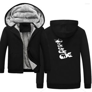 Felpe con cappuccio da uomo Giacche invernali Pile spesso con cappuccio F Bomb Helicopter Felpa da uomo Solid Casual Cappotti maschili Abbigliamento di marca