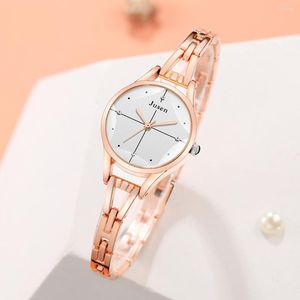 Orologi da polso 2023 Top Quality Women Dress Watch Fashion Design Ladies Elegant Bracelt Relogio Feminino Rose Gold Saat