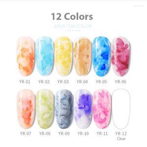 Nail Polish 15ML Watercolor Ink Blooming Soak Off Marble Gradient Art Gel Lacquer Smoke Halo Dye Solution Varnish