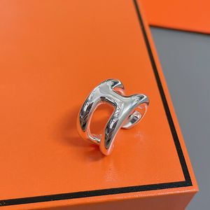 Luxury designer fashion ins trend minority design ring men and women fashion luxury index finger open ring versatile simple