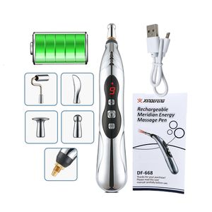 Full Body Massager Electronic Acupuncture Pen Electric Pain Relief Laser Accupunture Meridian Energy Massage Pen Face Neck Body Back Foot Massager 230204