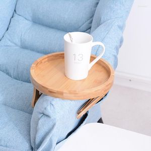 Plates 2023 Nordic Creative Bamboo Wood Tray Living Room Sofa Armrest Home Breakfast Solid Dessert Tea