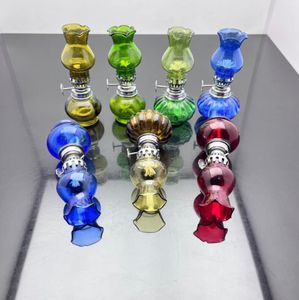 Shisha-Rauchpfeife, buntes Metall, altes farbiges Glas, Alkohollampe, Zigarettenzubehör