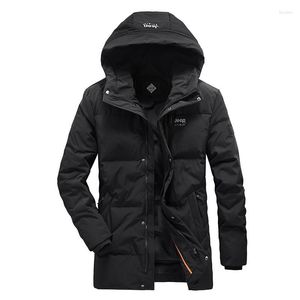 Herren -Down -Style -Mantel warme winddichte Winter 2023 Modejacke für Männer Zipper Kapuze Lose Größe 4xl 470575