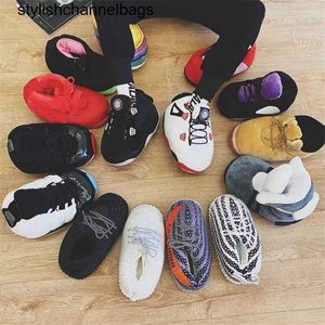 Slippers Winter Warm Slippers Women Cute Home Slippers Unisex One Size Sneakers Men House Floor Cotton Shoes Woman EU 35-44 Plush Sliders 020423H