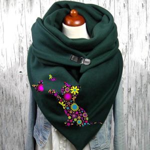 Scarves Warm Shawls Button Soft Fashion Women Wrap Casual Printing Scarf Accountant Fall Items Scarfs Men