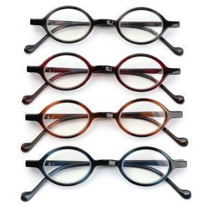 Sunglasses 1Pc Round Vintage Reading Glasses 1.0- 4.0 Read Eyeglass Men Women Light Weight With Spring Hinge Flat Mirror Eyewear 2023