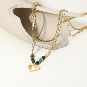 Pendant Necklaces French INS Cool Air Stainless Steel U-shaped With Pearl Necklace Advanced Titanium Girl Paired Pendants