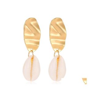 Dangle Chandelier Sea Shell Pendant Earrings Gold Statement For Women Weddings Party Irregar Geometric Jewelry Gift Drop Delivery Dhptf