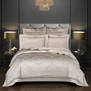 Defina a cama Vintage Jacquard 1000TC Egito capa de edredão de algodão egípcio Conjunto de camas de cama de tamanho da família super rei