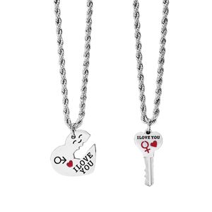 Heiße Mode Liebe Schlüssel Anhänger Halskette Kreative Paar Halskette Schmuck Für Freundin Freunde