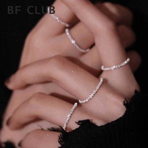 Cluster-Ringe, neu eingetroffen, funkelnder Ring aus 925er-Sterlingsilber, schlichter Stil, vielseitig, dekorativ, kompakter Zeigefingerring für Damen, Modeschmuck, G230202