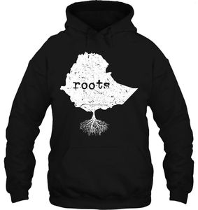 Hoodies masculinos Men Hoodie Etiópia Roots Flag Mapa