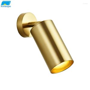 Wall Lamp Gold Spotlight Home Living Room Background Aluminum Cloakroom Exhibition Hall Clothing Store Led Track Light