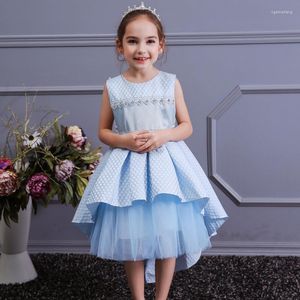 Girl Dresses Bridesmaid Pageant Dress Teen Girls Flower Front Short Back Long Gown Birthday Party Children Wedding Ceremony