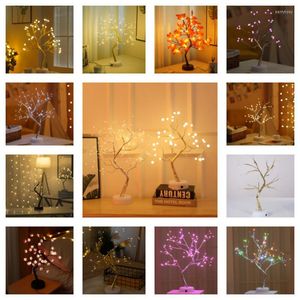 Stringhe LED a forma di albero in filo di rame lampada ghirlanda per bambini casa decorazione camera da letto Decor fata luce natalizia illuminazione natalizia Navidad