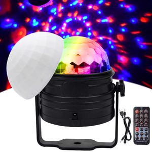 DJ Laser Stage Lighting RGB Sound Strobe Beam Disco Ball Party Lamp Mini 4K Projector Nightclub Lights светодиод