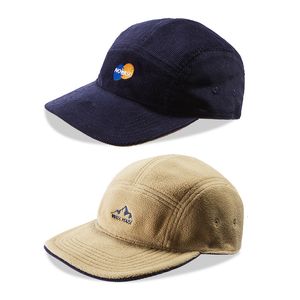 Ball Caps Japanese Muts Corduroy Reversible Camping FIve Panel Baseball Cap Men Women Korea Gorro Invierno Mujer Hats 230203