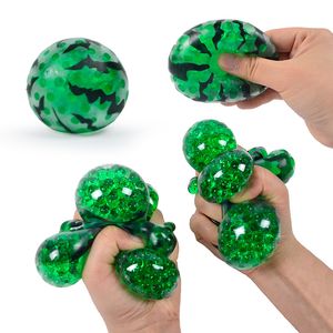 Squishy Watermelon Fidget Toy Water Beads Squish Ball Anti Stress Venting Balls Funny Squeeze Toys Stress Relief Decompression Toys Anxiety Reliever