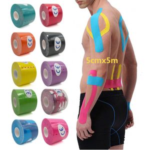 Ankle Support 5M Lenght Elastic Kinesiology Tape Gym sports Knee Muscle Protector Fitness Bandage Athletic Recovery 230204