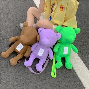 Waist Bags Rostiute Harajuku With The Same Casual Retro Bear Puppet Bag Men And Women Shoulder Messenger Backpack