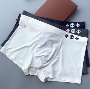 Męskie luksusowe bieliznę moda luksus ultra-cienki jedwabne majtki v designers seksowne bokser mężczyzn majaki cueca ropa wewnętrzne krótkie krótkie krótkie