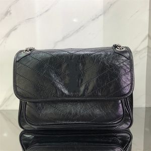 7a lüks el çantası omuz çantası tasarımcı çantalar marka loulou y şekilli tasarımcı dikiş deri bayanlar metal zincir siyah clamshell messenger zincir çanta kutusu toptan