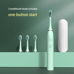 Toothbrush Sonic Electric for Adults Children Ultrasonic Automatic vibrator Whitening IPX7 Waterproof 3 Brush Head battery type 230204