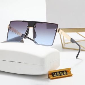 Óculos de sol com moda de moda de luxo de luxo novas femininas sem aro de metal vintage espelho de vidro espesso de vidro de sol de alta qualidade de alta qualidade com box2898