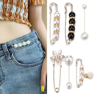 Belts Fashion Pearl Crystal Waist Pants Pin Universal Buckle Jeans Sweater Clip BeltBelts