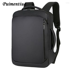 Backpack PUIMENTIUA Usb Charging Laptop Travel Multi Function Anti Theft Waterproof School Bag Men PC