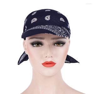 Wide Brim Hats Packable Head Scarf Visor Hat With Sunhat Women Summer Beach Sun UV Protection Female Printed Cap 1pc
