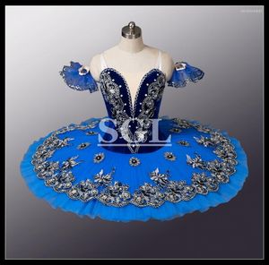 Stage Wear Costume da tutu di balletto classico in vendita Adult Women Kids Girls Size Tutus Professional Blue AT1055B