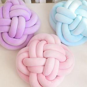 Pillow Durable Throw Thickened Fully Filled Cozy DIY Hand Knot Back 14 Colors Chair Mat For Home