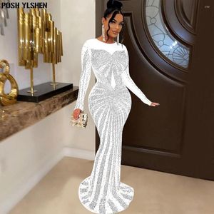 Casual Dresses African Fashion Sexig klänning Evening Evening Maxi Women Party Club Mesh Perspektiv Bodycon Peach Hip Elegant For Woman