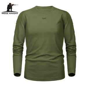 Herren-T-Shirts MEGE Marke Taktische Militärkleidung Herrenhemd Drop Solid Coolmax Schnelltrocknendes Langarm-Armee-beiläufiges männliches T-Shirt 230204