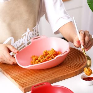 Plates Creative Ceramic Plate Household Dessert Restaurant Solid Color Snack INS Special-shaped Tableware