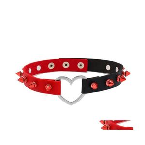 Chokers goth punk spike nit choker krage f￶r kvinnor halsband splittring rem cosplay rock gotiska tillbeh￶r sl￤pp leverans smycken otlmz