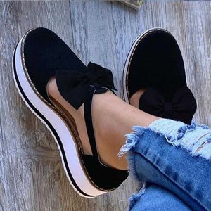 Dress Shoes Summer Women's Loafer Shallow Slip on Ladies Flats Platform Casual Bow Walking Shoes Female Sewing Woman Fashion Footwear 2022 G230130