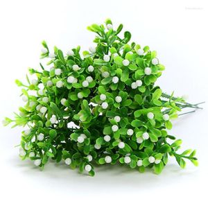 Decorative Flowers Simulation Flower Green Plant Plastic 6 Branches Pomelo Citrus Quality Good Home Garden Turf Distribution Christmas Decor