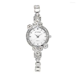 腕時計高品質の高級クォーツハイラインストーンウォッチファッション象眼細工ダイヤルステンレスの女性用ウォッチ＃22のスチール腕時計