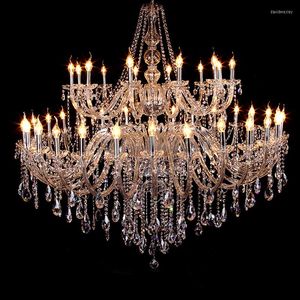 Chandeliers El Club Lobby Decorate Modern Crystal Chandelier Living Room Glass Hanging Lights Large Lamp Pendant Illuminate